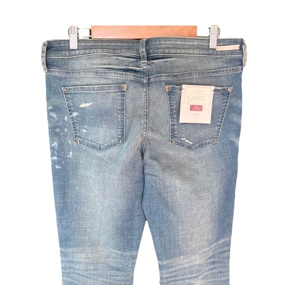 Pilcro x Anthropologie - NEW The Stet Slim Straight Distressed Jeans Sz 31 - Picture 3 of 9
